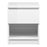 Naiah Bedside - 1 Drawer 1 Shelf in White High Gloss - The Furniture Mega Store 