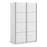 Verona Sliding Wardrobe 120cm in White with White Doors & 2 Shelves - The Furniture Mega Store 