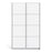 Verona Sliding Wardrobe 120cm in White with White Doors & 2 Shelves - The Furniture Mega Store 