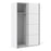 Verona Sliding Wardrobe 120cm in White with White Doors & 2 Shelves - The Furniture Mega Store 
