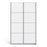 Verona Sliding Wardrobe 120cm in Oak with White Doors with 2 Shelves - The Furniture Mega Store 