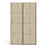 Verona Sliding Wardrobe 120cm in Oak with Oak Doors with 2 Shelves - The Furniture Mega Store 