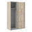 Verona Sliding Wardrobe 120cm in Oak with Oak Doors with 2 Shelves - The Furniture Mega Store 