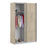 Verona Sliding Wardrobe 120cm in Oak with Oak Doors with 2 Shelves - The Furniture Mega Store 