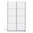 Verona Sliding Wardrobe 120cm in Truffle Oak with White Doors with 2 Shelves - The Furniture Mega Store 