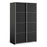 Verona Sliding Wardrobe 120cm in Black Matt with Black Matt Doors & 5 Shelves - The Furniture Mega Store 