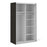 Verona Sliding Wardrobe 120cm in Black Matt with Black Matt Doors & 5 Shelves - The Furniture Mega Store 