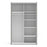 Verona Sliding Wardrobe 120cm in Black Matt with Black Matt Doors & 5 Shelves - The Furniture Mega Store 