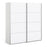 Verona Sliding Wardrobe 180cm in White with White Doors with 2 Shelves - The Furniture Mega Store 