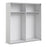 Verona Sliding Wardrobe 180cm in White with Oak and Mirror Doors with 2 Shelves - The Furniture Mega Store 