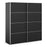 Verona Sliding Wardrobe 180cm in Black Matt with Black Matt Doors & 2 Shelves - The Furniture Mega Store 