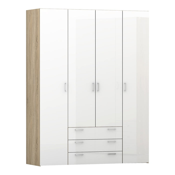 4 door 3 drawer wardrobe discount