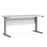 Pria Height Adjustable Electric Control Desk 150cm - White & Silver Grey steel Legs - The Furniture Mega Store 