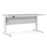 Pria Height Adjustable Electric Control Desk 150cm - White & White Legs - The Furniture Mega Store 