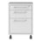 Mobile file cabinet in White - The Furniture Mega Store 