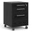 Mobile file cabinet in Black woodgrain - The Furniture Mega Store 