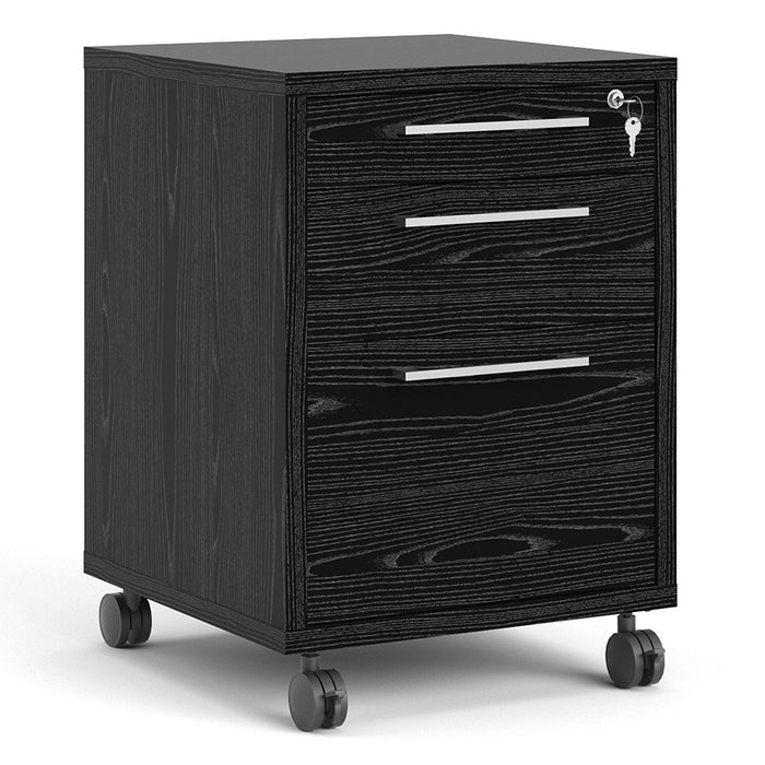 Mobile file cabinet in Black woodgrain - The Furniture Mega Store 