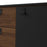 Rena 2 Door 2 Drawer Wide Sideboard - Matt Black & Walnut - The Furniture Mega Store 