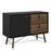 Rena 1 Door 2 Drawer Sideboard - Matt Black & Walnut - The Furniture Mega Store 