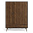 Rena 3 Door 3 Drawer Wardrobe - Matt Black & Walnut - The Furniture Mega Store 