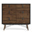 Rena 6 Drawer Chest Of Drawers - Matt Black & Walnut - The Furniture Mega Store 