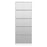Shoe Cabinet 5 Mirrored Tilting Doors - White - The Furniture Mega Store 