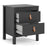 Barcelona 2 Drawer Bedside Cabinet - Matt Black - The Furniture Mega Store 