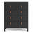 Barcelona 2/3 Chest Of Drawers - Matt Black - The Furniture Mega Store 