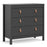 Barcelona 3 drawer Chest - Matt Black - The Furniture Mega Store 