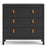 Barcelona 3 drawer Chest - Matt Black - The Furniture Mega Store 