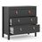 Barcelona 3 drawer Chest - Matt Black - The Furniture Mega Store 