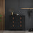 Barcelona 3 drawer Chest - Matt Black - The Furniture Mega Store 