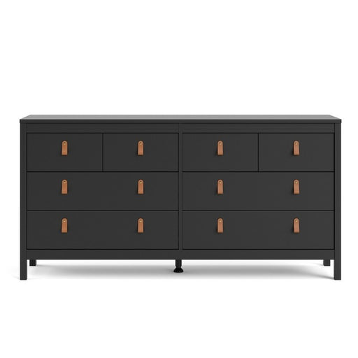 Barcelona Double dresser 4+4 drawers - Matt Black - The Furniture Mega Store 