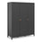 Barcelona 3 Door Wardrobe - Matt Black - The Furniture Mega Store 