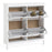 Barcelona Shoe cabinet 4 compartments - White - The Furniture Mega Store 