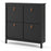 Barcelona Shoe cabinet 4 compartments - Matt Black - The Furniture Mega Store 