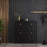 Barcelona Shoe cabinet 4 compartments - Matt Black - The Furniture Mega Store 