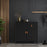 Barcelona 2 Door 1 Drawer Compact Sideboard - Matt Black - The Furniture Mega Store 