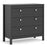 Madrid 3 Drawer Chest - Matt Black - The Furniture Mega Store 