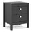 Madrid 2 Drawer Bedside Table - Matt Black - The Furniture Mega Store 