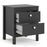 Madrid 2 Drawer Bedside Table - Matt Black - The Furniture Mega Store 