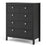 Madrid 3+2 Chest Of Drawers - Matt Black - The Furniture Mega Store 