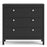 Madrid 3 Drawer Chest - Matt Black - The Furniture Mega Store 