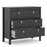 Madrid 3 Drawer Chest - Matt Black - The Furniture Mega Store 