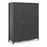 Madrid 3 Door Triple Wardrobe - Matt Black - The Furniture Mega Store 