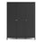 Madrid 3 Door Triple Wardrobe - Matt Black - The Furniture Mega Store 