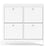 Madrid Shoe cabinet 4 compartments - White - The Furniture Mega Store 