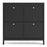 Madrid Shoe cabinet 4 compartments - Matt Black - The Furniture Mega Store 