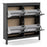 Madrid Shoe cabinet 4 compartments - Matt Black - The Furniture Mega Store 