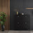 Madrid Shoe cabinet 4 compartments - Matt Black - The Furniture Mega Store 